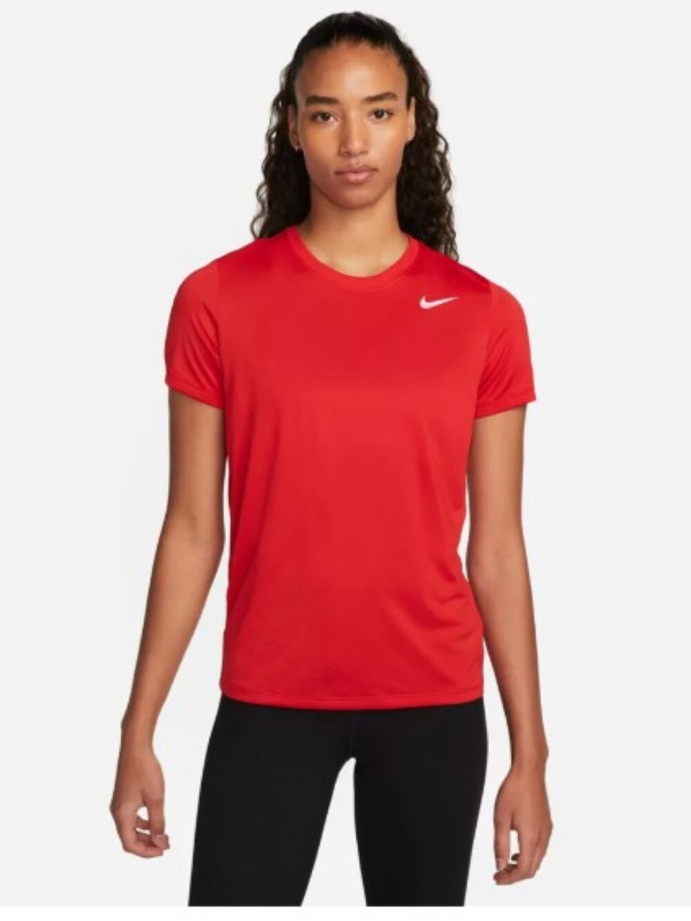 Nike Women's Red Short-Sleeve Athletic Tee